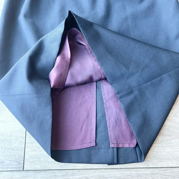 Vintage Bellessa  Pure Wool Navy Pencil Skirt - Picture 5 of 13